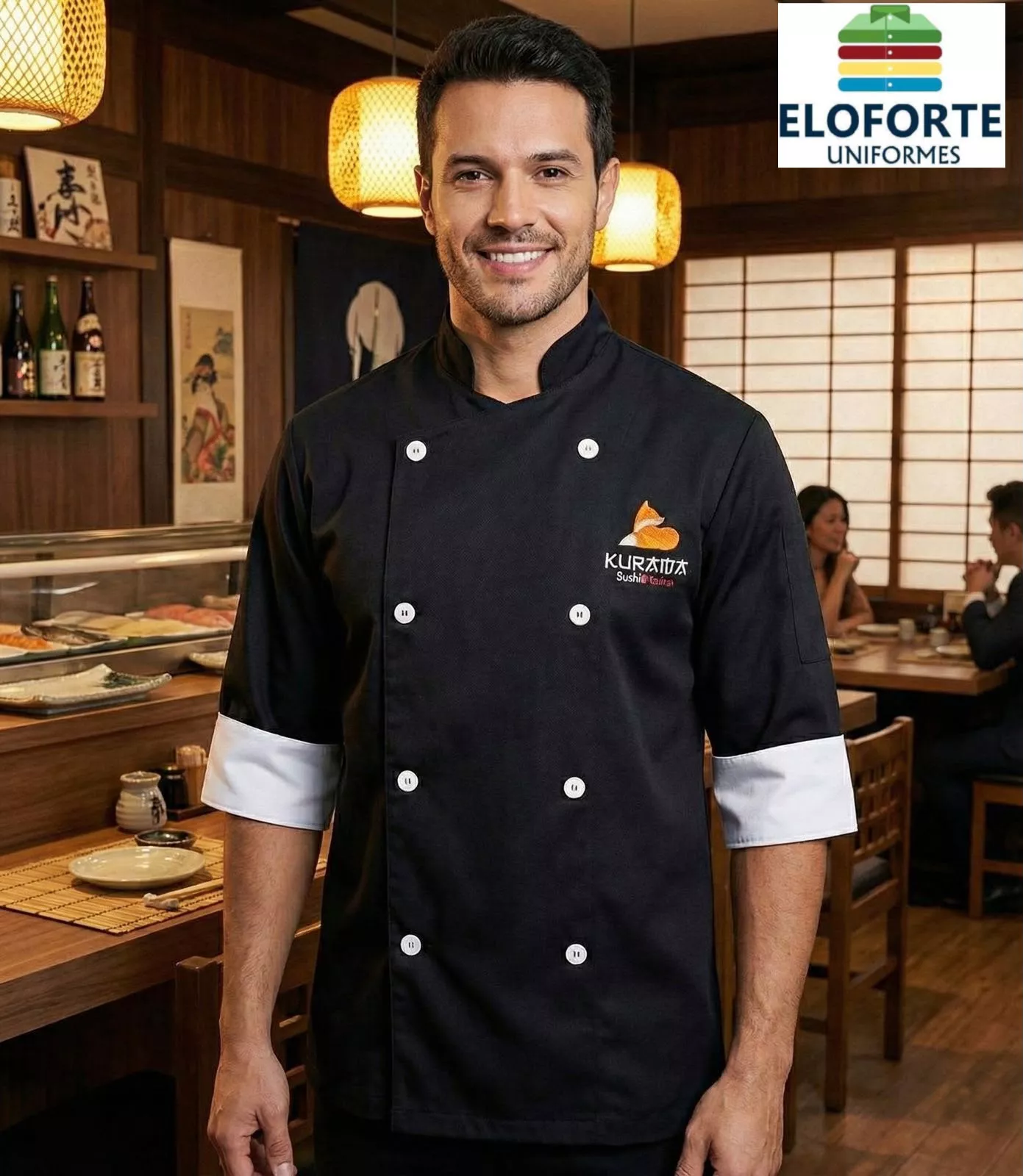 Dólmã profissional personalizado para gastronomia